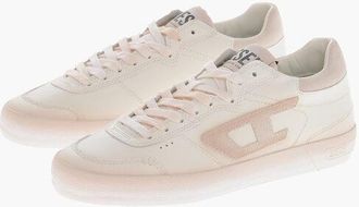 Diesel Leather Low-Top Sneakers S-LEROJI Solid-Color With Tone-On-T size 40,5
