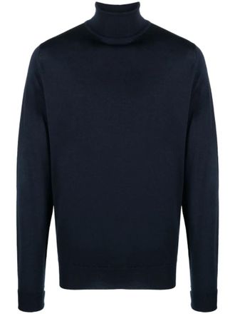 John Smedley Midnight Blue High-neck Sweater