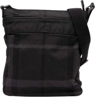 Burberry Pre-owned Cross Body Bags, female, Black, Size: ONE SIZE Pre-owned Leather Crossbody Bag