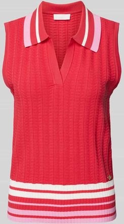 Liu Jo Strickpullunder mit Polokragen in Rot, Gr&ouml;&szlig;e XL