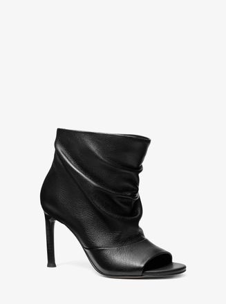 Michael Kors Raelynn Leather Open-Toe Ankle Boot