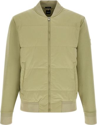 HUGO BOSS H-Skiles 100 - Heren - Bomber jackets - Groen - M - Katoen - Jassen