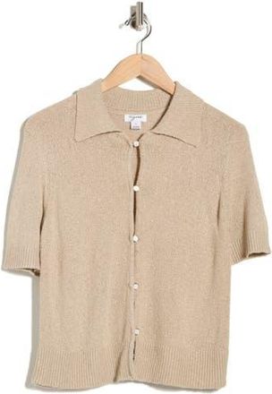 Vigoss Slub Collared Sweater in Oatmeal at Nordstrom Rack, Size X-Large