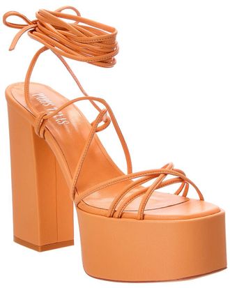 PARIS TEXAS Malena Leather Platform Sandal