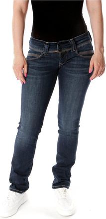 Pepe Jeans London Venus Low-Rise Slim Jeans - Dames - Slim Fit Jeans - Blauw - W34 L34 - Katoen - Jeans