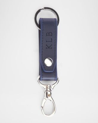 Royce Leather Monogrammed Leather Valet Key Chain