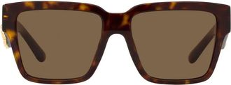Dolce & Gabbana Barocco Stijl Zonnebril - Dames - Zonnebrillen - Bruin - 55 MM - Accessoires