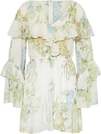 Guess Laurence Mini Jurk - Dames - Korte kleedjes - Veelkleurig - L - Polyester - Kleedjes