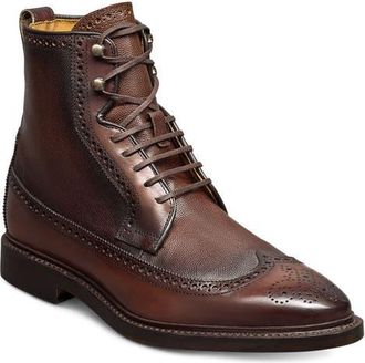Allen Edmonds Maddox Reserve Wingtip Dress Boot in Chili Caviar at Nordstrom, Size 10.5