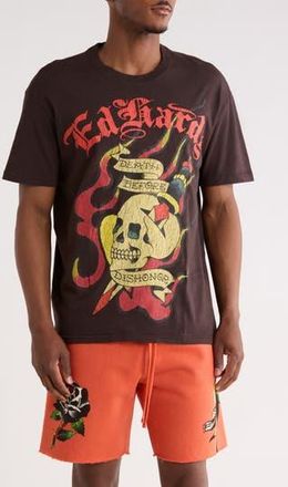 Ed Hardy Dagger Skull Graphic T-Shirt in Vintage Black at Nordstrom Rack, Size Xx-Large