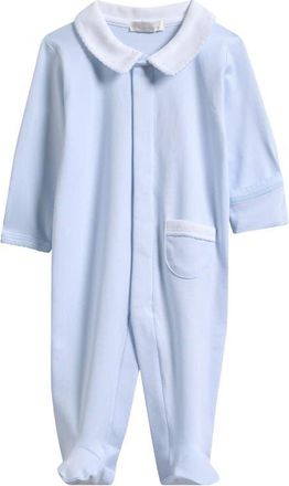 Kissy Kissy New Beginnings Pima Cotton Footie in Light Blue at Nordstrom, Size Newborn