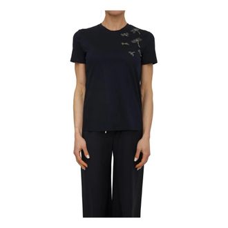 Max Mara T-Shirt - Dames - T-shirts - Blauw - S - Katoen - Tops