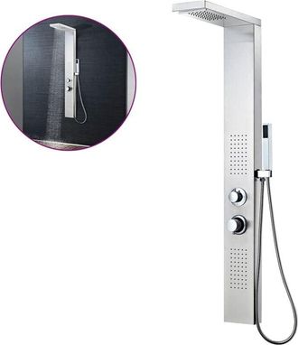 vidaXL Sistema De Panel De Ducha Acero Inoxidable Cuadrado Vidaxl