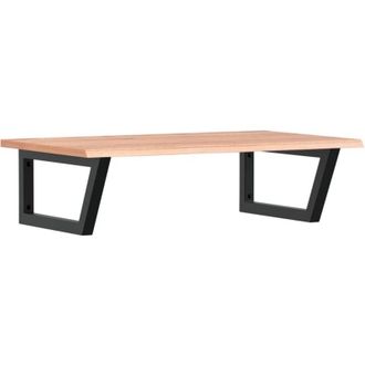 vidaXL Basin Shelf Wall Mounted Steel and Solid Wood Oak vidaXL