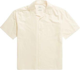 Norse Projects Korte Mouw Tencel Overhemd - Heren - Korte mouwen Overhemden - Wit - S - Overhemden