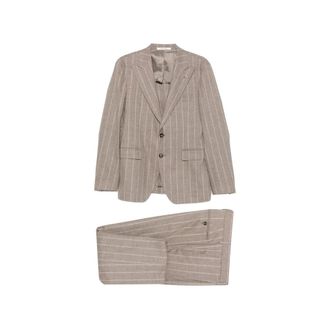 Tagliatore Two-Button Suit - male - Tagliatore - Single Breasted Suits - Beige - L - Suits