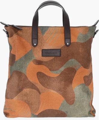 Woolrich Camouflage Tote Bag with Leather Handles size One Size