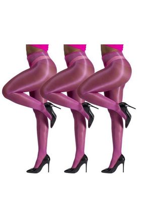 Lechery 7-Pack Glossy Semi-Opaque Statement Fashion Tights in Pink at Nordstrom, Size Small