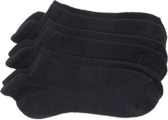 Nordstrom 3-Pack Everyday Tab Quarter Socks in Black at Nordstrom, Size 9