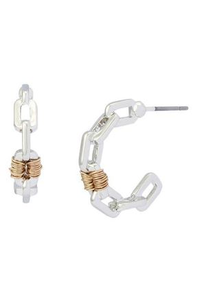 Robert Lee Morris Paper Clip Hoop Earrings in Two Tone at Nordstrom