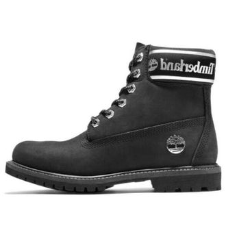 Timberland (WMNS) Timberland 6 Inch Premium Wide Fit Waterproof Boots Black Nubuck Logo A41CX001