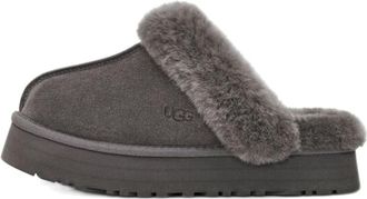UGG (WMNS) UGG Disquette Fluff Gray Slippers 1122550-CHRC