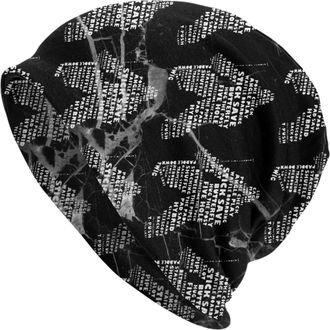 Generic Men Women Cycling Beanie Hockey Goalie Language Calligram Knit Winter Hats Soft Chemo Hat Breathable Stretch Knit Skull Cap for Sports Winter Outdoor