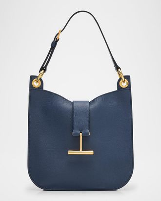 Tom Ford Tara Small Hobo Crossbody in Grained Leather