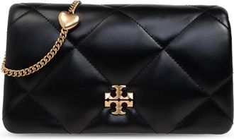 Tory Burch Wallet Kira on a strap - Dames - Portefeuilles - Zwart - ONE Size - Leer - Accessoires