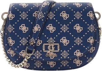 Guess Emelie Logo 2 Comp S - Dames - Schoudertassen - Blauw - ONE Size - Tassen