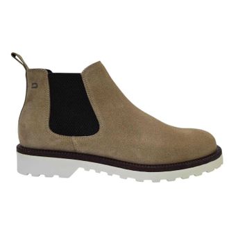 Nicholas Deakins Heren Republikeinse Su&egrave;de Platte Chelsea Laarzen (Beige)