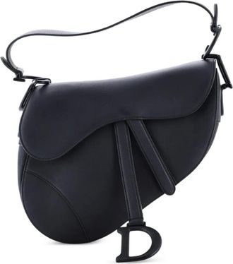 Dior Ultra Matte Saddle Handbag Leather Medium shoulder bag - Zwart