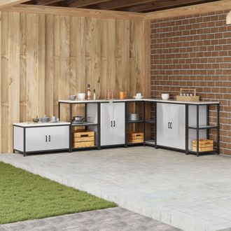 Berkfield Home Kitchen Storage Cabinet with Shelf with Storage with Door Silver Stainless steel
