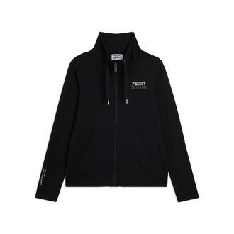Freddy Felpa Full Zip con Collo Alto e Dettagli Silver