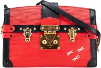 Louis Vuitton Pre-owned Trunk Clutch - Dames - Vintage Mini Tas - Rood - ONE Size - Leer - Vintage