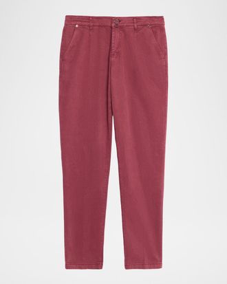 Kiton Men & apos;s Straight Fit Flat-Front Pants
