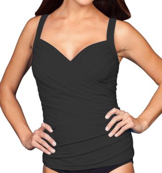 Miraclesuit Sanibel Underwire Tankini Top Bikini - Plus Size In Black
