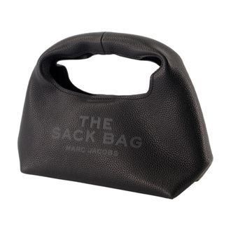 Marc Jacobs Womens The Mini Sack Purse - Marc Jacobs Leather Black Cowhide Accessories Vanity-Case