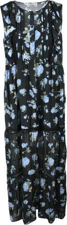 Ermanno Scervino Abito lungo garzato - Dames - Maxi kleedjes - Veelkleurig - M - Polyester - Kleedjes
