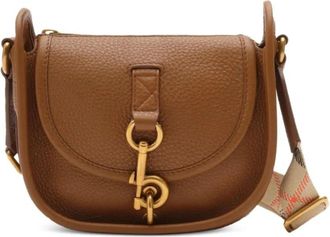 Burberry Tassen, Dames, Bruin, ONE Size, Leer, Leren Zadel Crossbody Tas