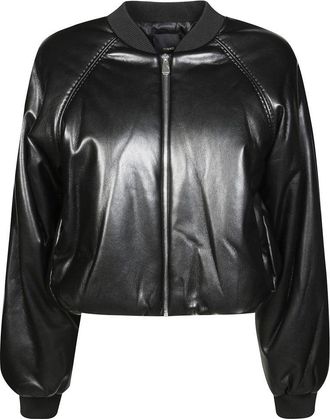 Pinko Brodo Faux Leather Bomber Jacket