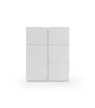 HERDASA Herdasa - Recibidor Zapatero Modelo 517 Acabado Blanco, 122 X 95 X 35 (alto X Ancho X Fondo)