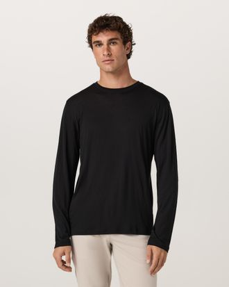 Vuori Clothing Long Sleeve Merino Wool Tee | Silverline | Medium