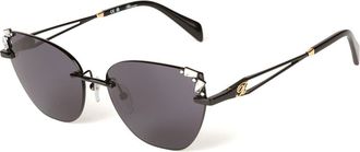 Blumarine Zonnebril Totaal Glanzend Zwart