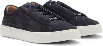 BOSS Gary low-top trainers in suede