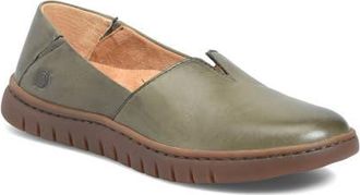B&oslash;rn Sebra II Flat in Light Green Leather at Nordstrom, Size 6.5