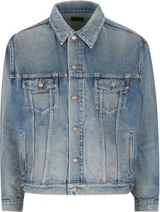 Saint Laurent Mens Coats Blue