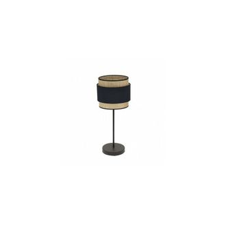 Fabrilamp Sobremesa Negro/natural Modelo Kandy 1xe - Fabrilamp