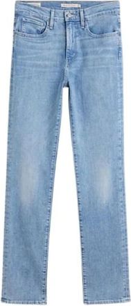 Levi's High Rise Straight Jeans - Dames - Regular Fit Jeans - Blauw - W25 L30 - Katoen - Jeans