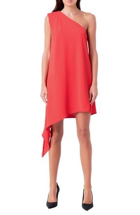 endless rose One-Shoulder Asymmetric Dress in Red at Nordstrom, Size X-Small